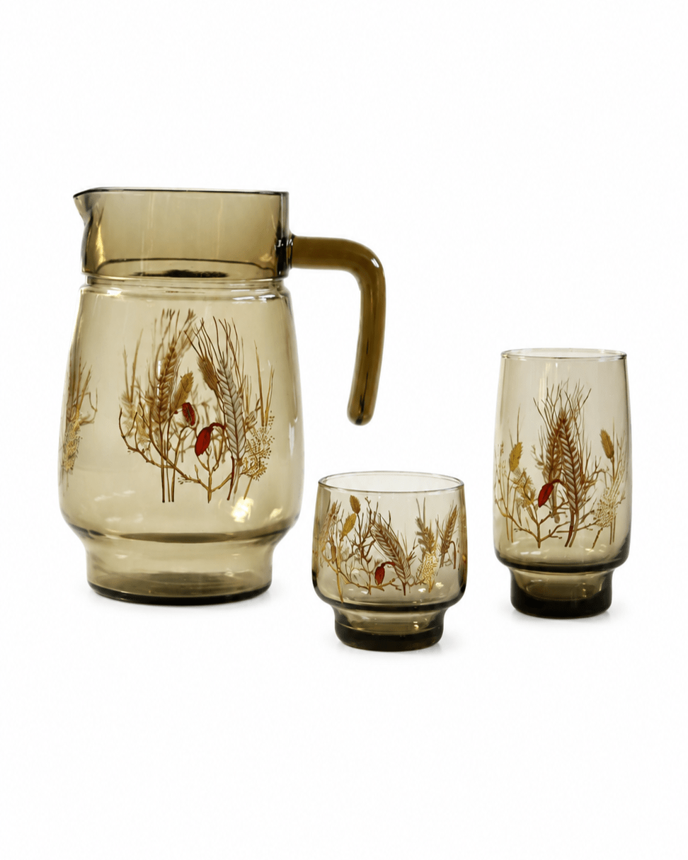 Luminarc Tivoli vintage limonadeglazen met korenarendecor