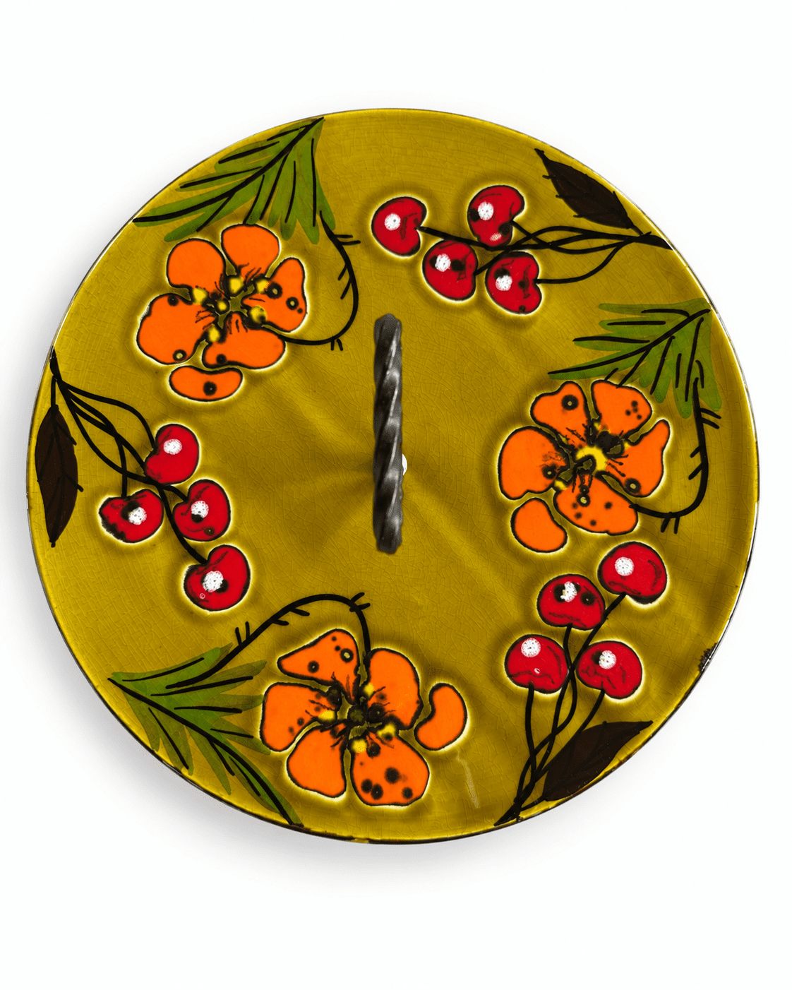 Poët-Laval vintage Frans kaasplateau met bloemendecor