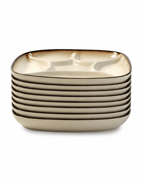 Boch La Louvière vintage fondueborden, set van 8