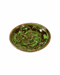 Gien vintage oesterbord gemarmerd bruin groen